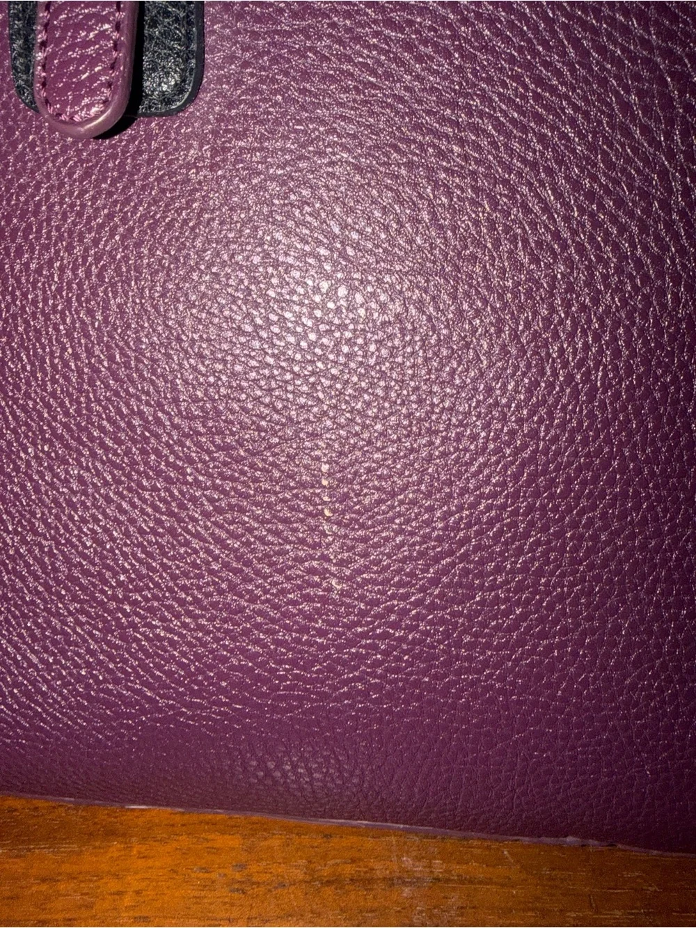 Elegant Purple Structured Satchel Handbag